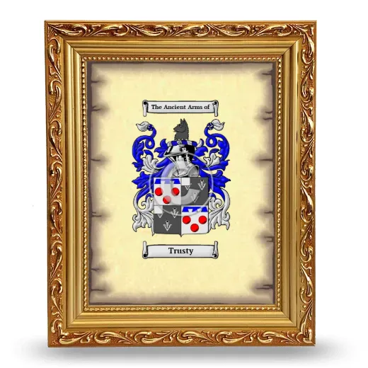 Trusty Coat of Arms Framed - Gold