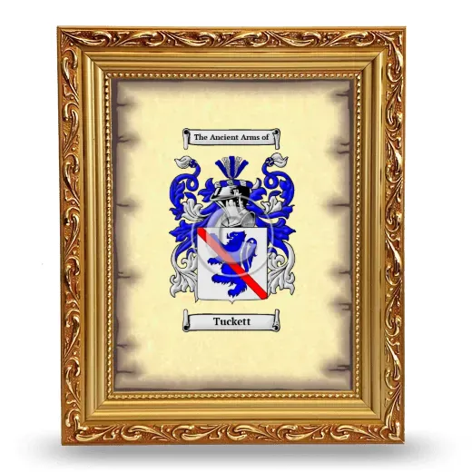 Tuckett Coat of Arms Framed - Gold
