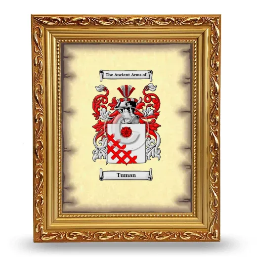 Tuman Coat of Arms Framed - Gold