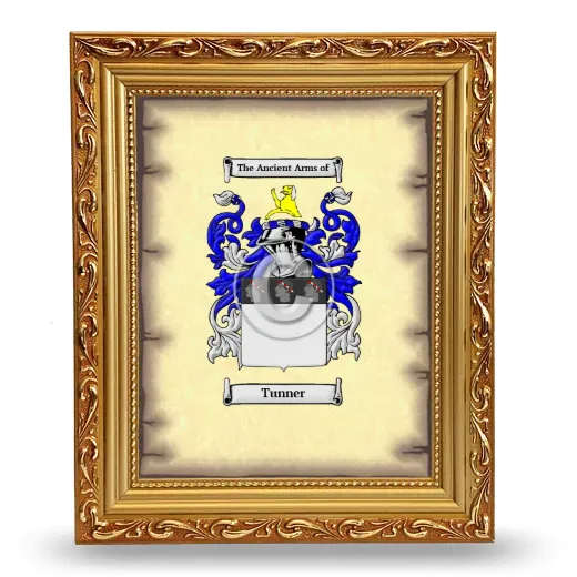 Tunner Coat of Arms Framed - Gold