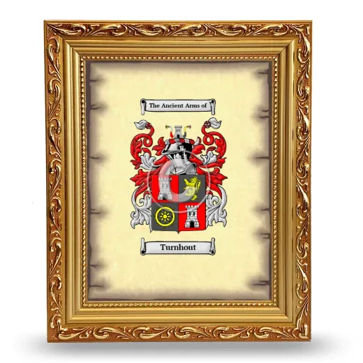 Turnhout Coat of Arms Framed - Gold