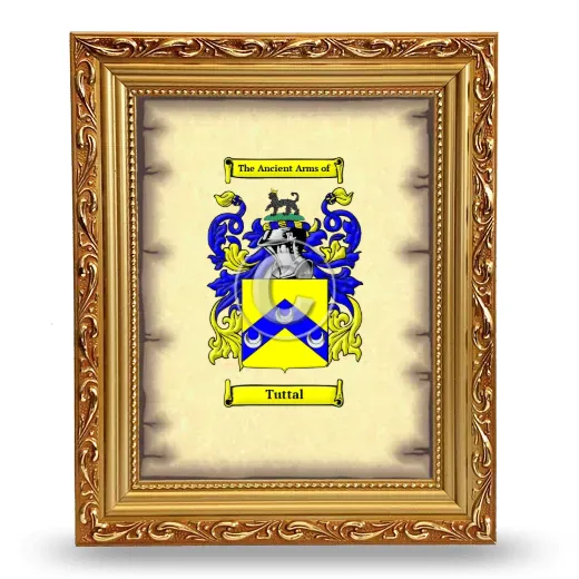Tuttal Coat of Arms Framed - Gold