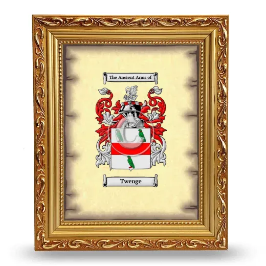 Twenge Coat of Arms Framed - Gold