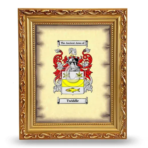 Twiddle Coat of Arms Framed - Gold