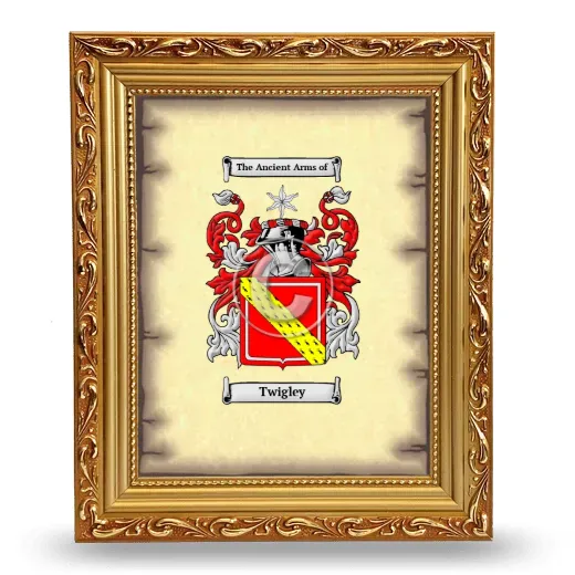 Twigley Coat of Arms Framed - Gold