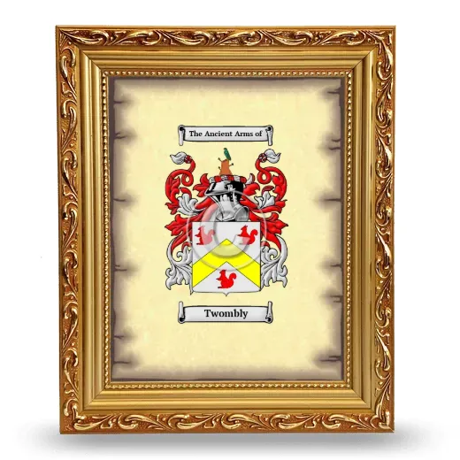 Twombly Coat of Arms Framed - Gold