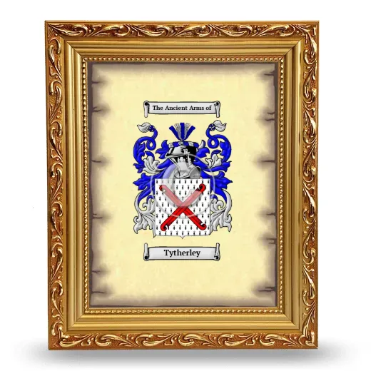 Tytherley Coat of Arms Framed - Gold