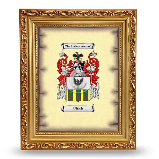 Ulrich Coat of Arms Framed - Gold