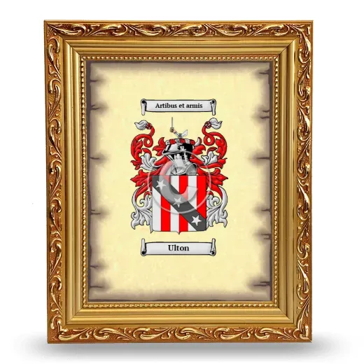 Ulton Coat of Arms Framed - Gold