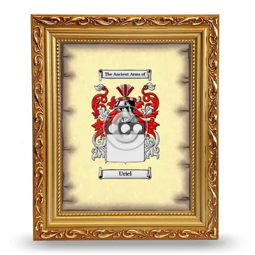Uriel Coat of Arms Framed - Gold
