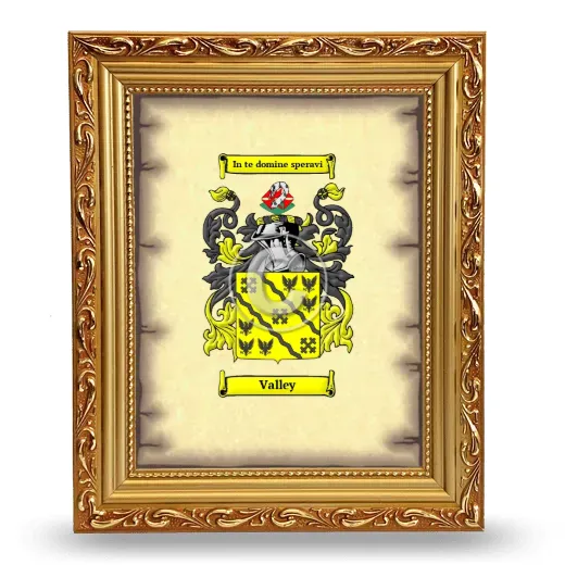 Valley Coat of Arms Framed - Gold