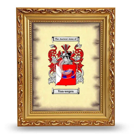 Van-wegen Coat of Arms Framed - Gold