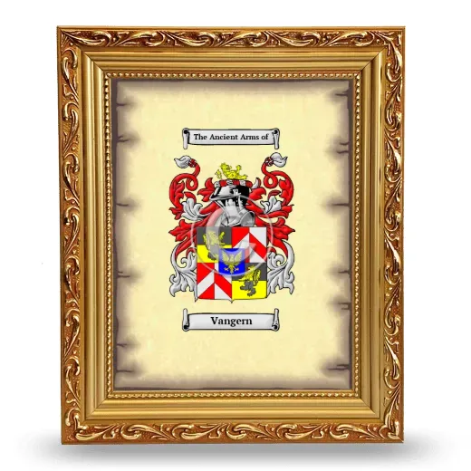 Vangern Coat of Arms Framed - Gold