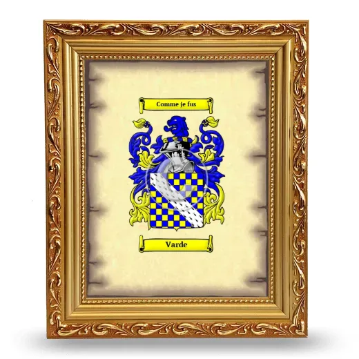 Varde Coat of Arms Framed - Gold