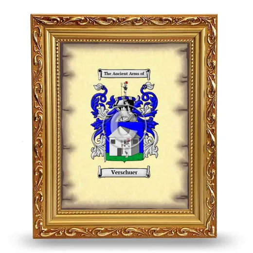 Verschuer Coat of Arms Framed - Gold