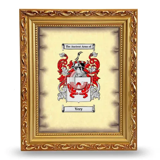 Very Coat of Arms Framed - Gold