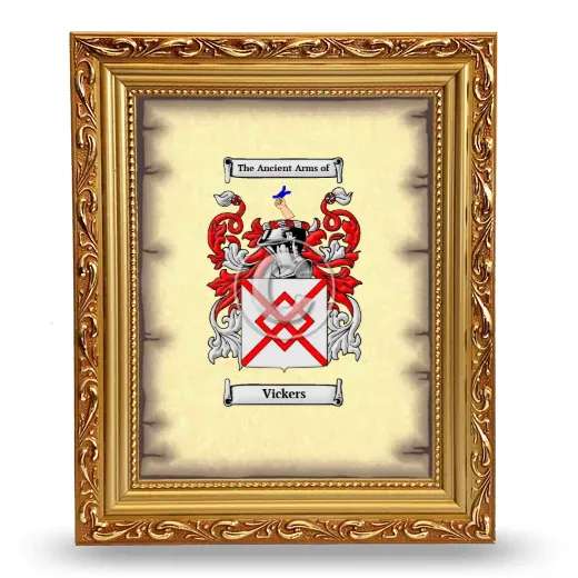 Vickers Coat of Arms Framed - Gold