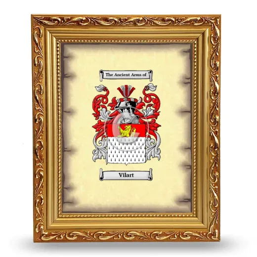 Vilart Coat of Arms Framed - Gold