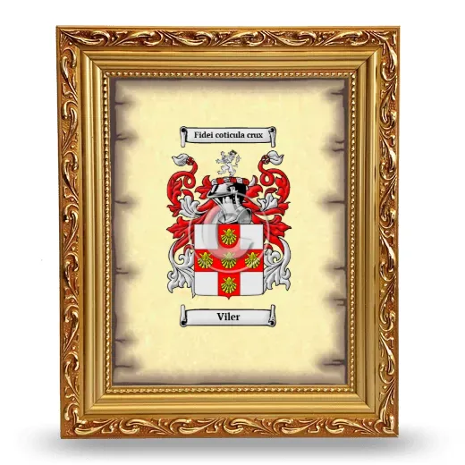 Viler Coat of Arms Framed - Gold