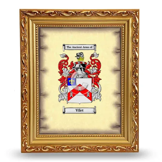 Vilet Coat of Arms Framed - Gold