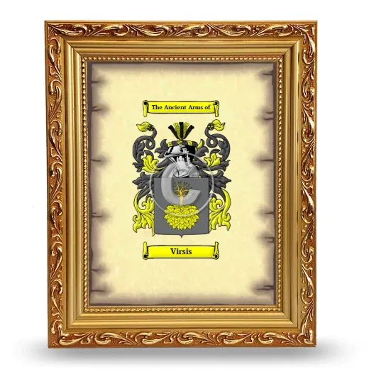 Virsis Coat of Arms Framed - Gold