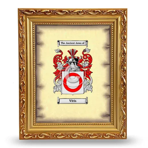 Vitis Coat of Arms Framed - Gold