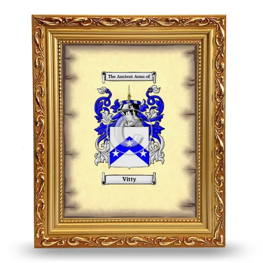 Vitty Coat of Arms Framed - Gold