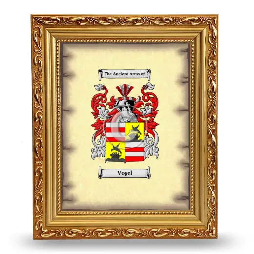 Vogel Coat of Arms Framed - Gold