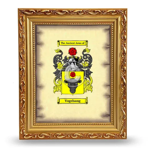 Vogelsang Coat of Arms Framed - Gold