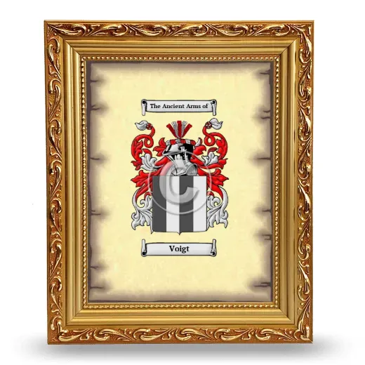 Voigt Coat of Arms Framed - Gold