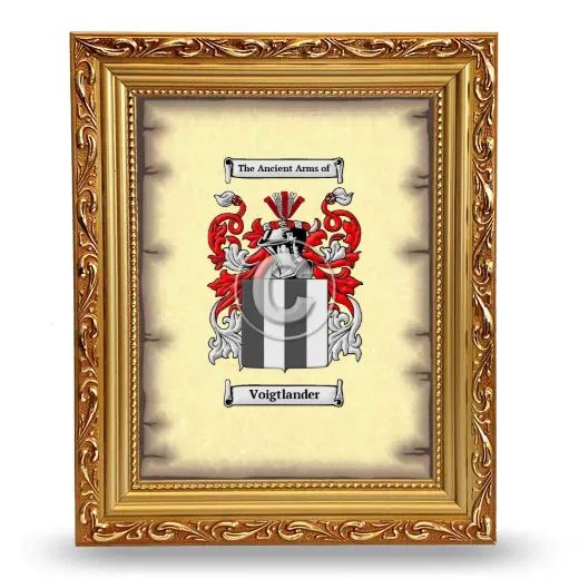 Voigtlander Coat of Arms Framed - Gold