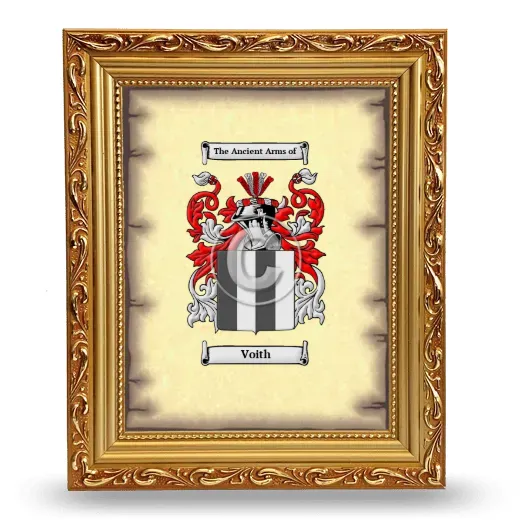 Voith Coat of Arms Framed - Gold