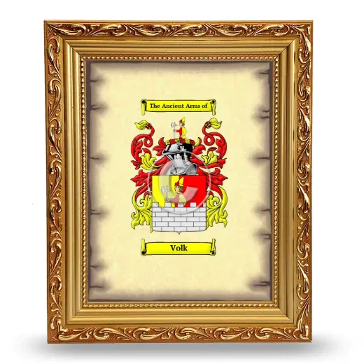 Volk Coat of Arms Framed - Gold