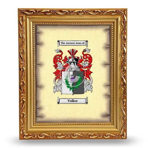 Volkor Coat of Arms Framed - Gold