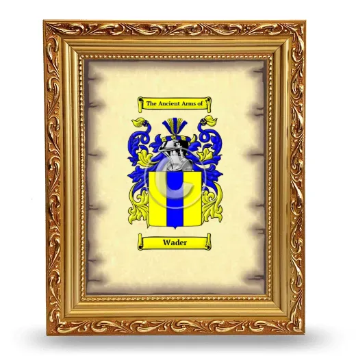 Wader Coat of Arms Framed - Gold