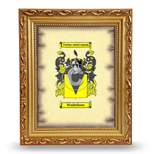 Waderhose Coat of Arms Framed - Gold