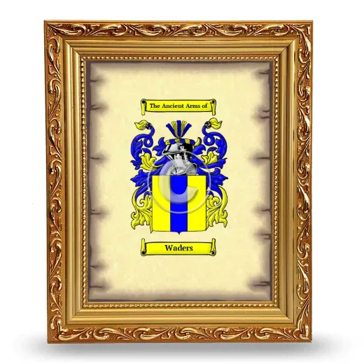 Waders Coat of Arms Framed - Gold