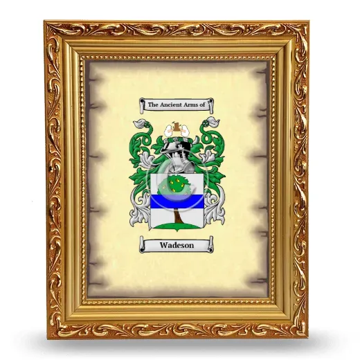 Wadeson Coat of Arms Framed - Gold