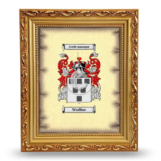 Wadline Coat of Arms Framed - Gold