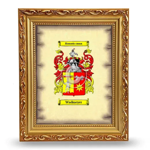 Wadmeyer Coat of Arms Framed - Gold