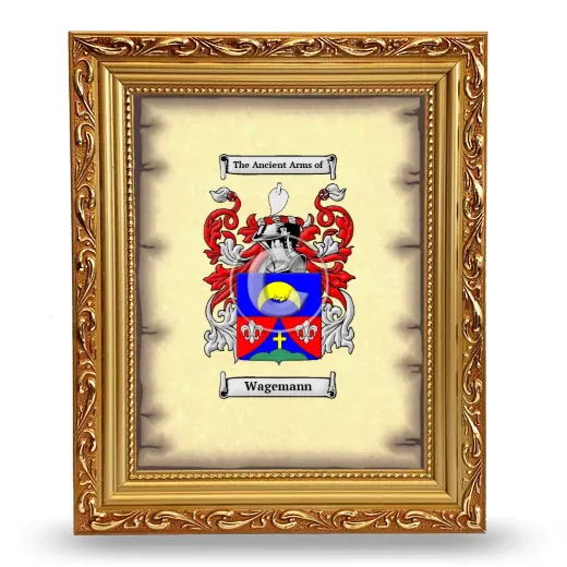 Wagemann Coat of Arms Framed - Gold