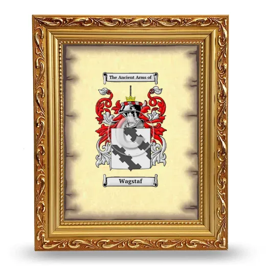 Wagstaf Coat of Arms Framed - Gold