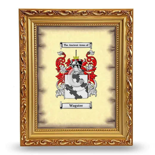 Wagster Coat of Arms Framed - Gold