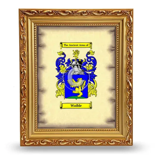 Waible Coat of Arms Framed - Gold