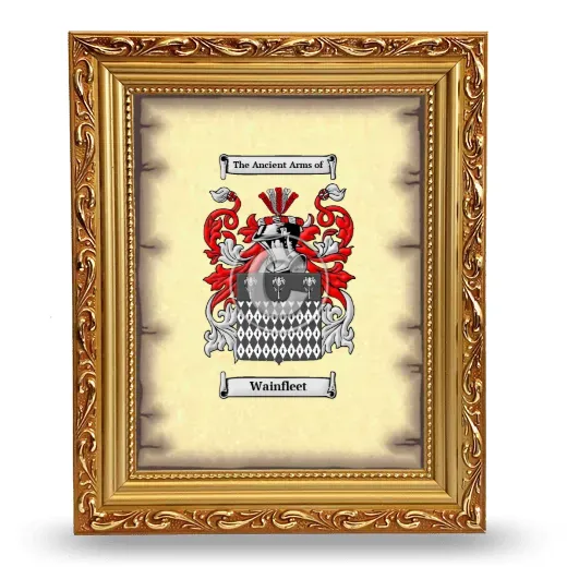 Wainfleet Coat of Arms Framed - Gold