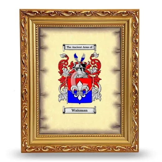 Waisman Coat of Arms Framed - Gold