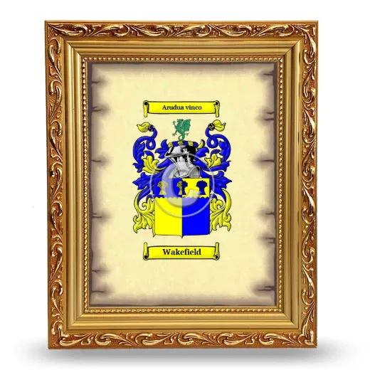 Wakefield Coat of Arms Framed - Gold