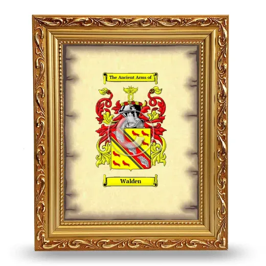 Walden Coat of Arms Framed - Gold