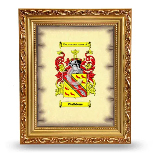 Walldone Coat of Arms Framed - Gold