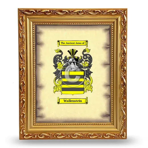 Wallenstein Coat of Arms Framed - Gold